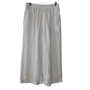 IT IS WELL WIDE LEG CROP WOMEN'S LINEN PANT SIZE M